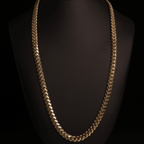 CUBAN LINK CHAIN 10K-14k, SOLID, YELLOW GOLD - OPULENZZA