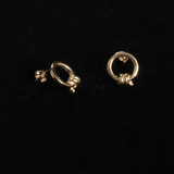 SMALL EARRINGS WITH A CREEPER 14 KT