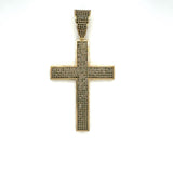 BLACK CROSS PENDANT 10 KT