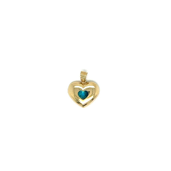 COLOR HEART PENDANTS 10 KT