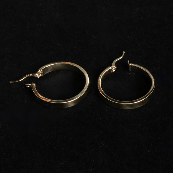 FLAT RINGS EARRINGS 14 KT - OPULENZZA