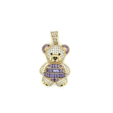 VIOLET BEAR PENDANT 10 KT