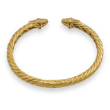 SEMISOLID GOLD CABLE SPIRAL BRACELET 14 KT